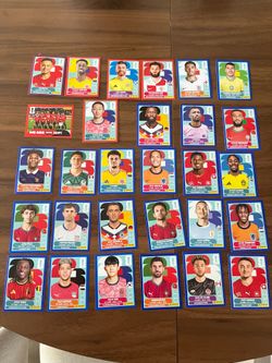 Panini world cup stickers 2026 - purple, red, blue