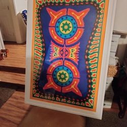ORIGINAL 1967 BLACK LIGHT LITHOGRAPH FROM EAST TOTEM WEST ON LITHOGRAPH POSTER COMPANY S.F. CA. CREATED BY JOSEPH MCHUGH MINT COND. 24X36