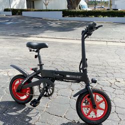 New E-Bike Foldable For Teens Adults 350w Top Speed 15mph 14” Tire Max Load 220 Lbs