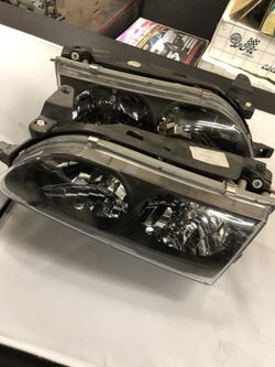 Black housing headlights
