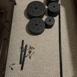 Gold Gym barbell and Dumbbell Set