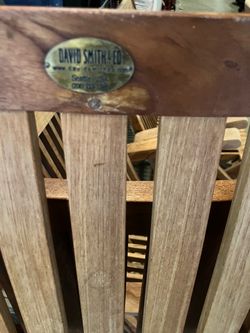 6 David Smith & Co Teakwood Folding Chairs. Still In Good Condition And Useable(See & Click On Pictures)