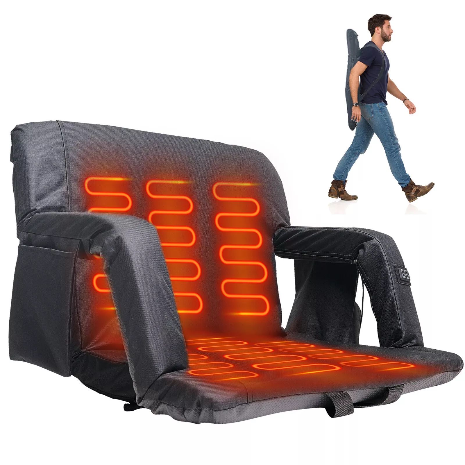 SLSY Heated Seats Stadium Seats Bleacher Chair for Bleachers with Back Support