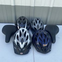 HELMETS AND SEATS FOR BIKE $15 Each 