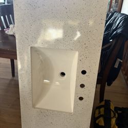 Granite Bathroom Sink and Counter Top