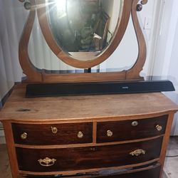Antique Dresser With Custom Vintage Mirror For Peefecr Vanity