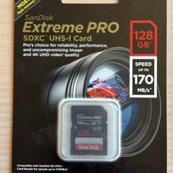 [NEW] SANDISK 128GB Extreme PRO SDXC UHS-I Memory Card - C10, U3, V30, 4K UHD, SD Card - SDSDXXD-128