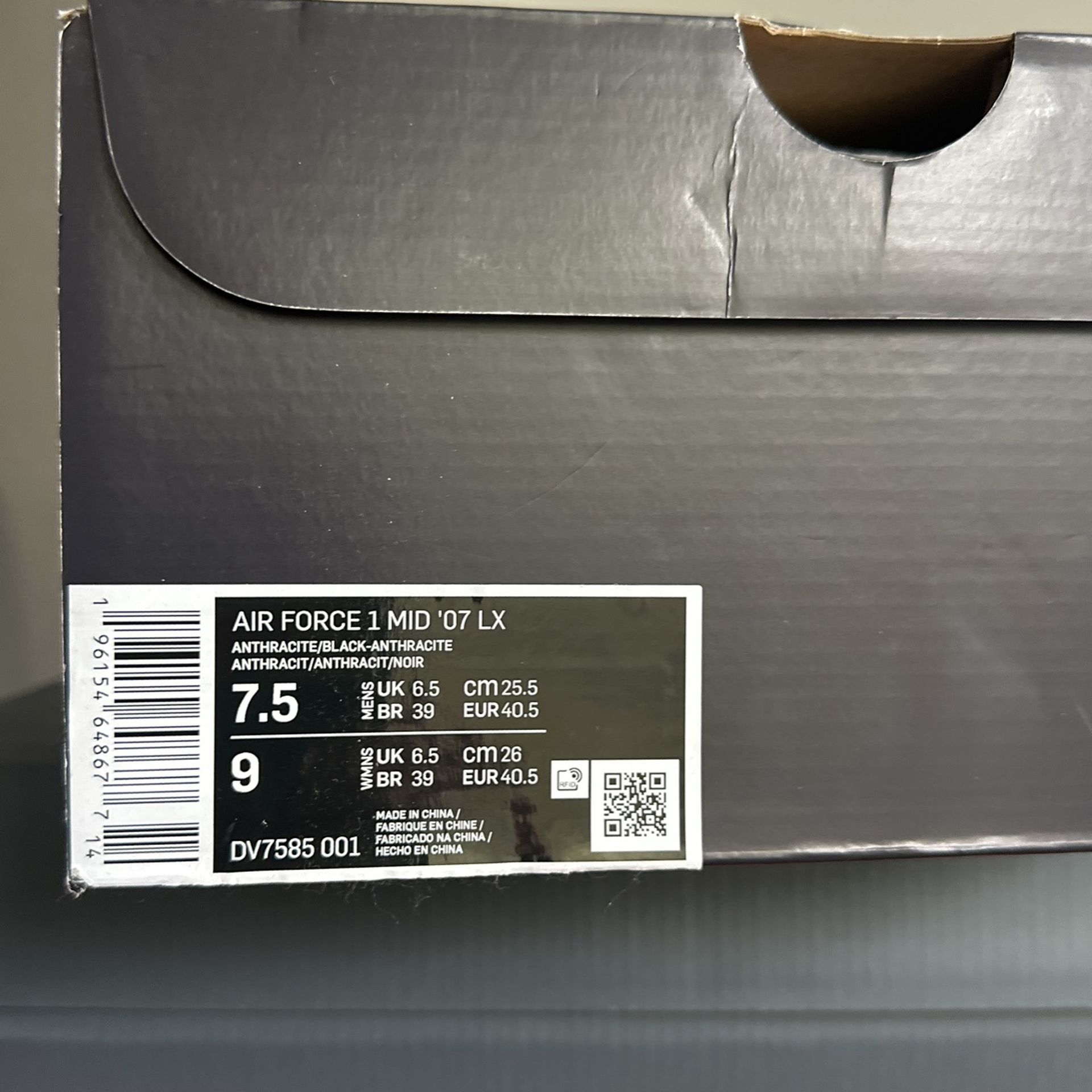 Air Force 1 Mid 07 Lx Anthracite/black Anthracite 9 Men,All Products : American Fashion Style Bags On Sale