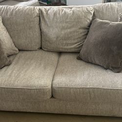 Sofa Couch And Love Seat Beige Gray 