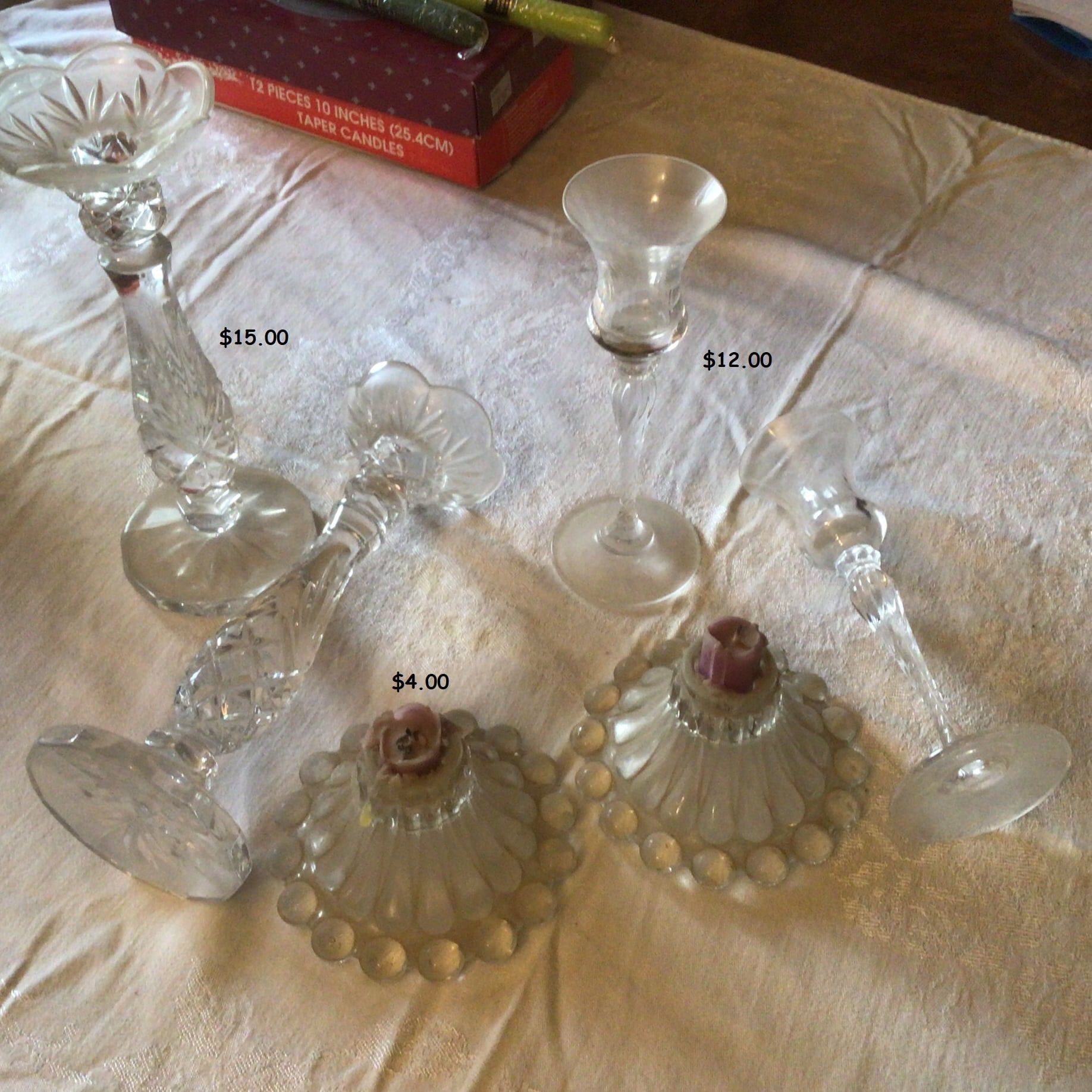 CANDLE STICKS/HOLDERS AND TAPER CANDLES