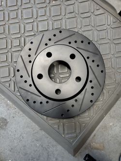 Dynamic Friction Drilled/Slotted Brake Rotor [Black], 2007-2018 Mopar