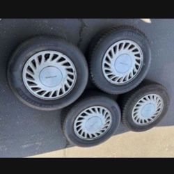 4 - 185/70r14 4x100 4x3.94 Stock Integra Honda Del Sol  Fit Civic Miata Xa Xb Wheels Rims 80% Treads  Tires!!!!!!!!!!!!!!