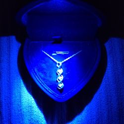 3 Stone Diamond Necklace
