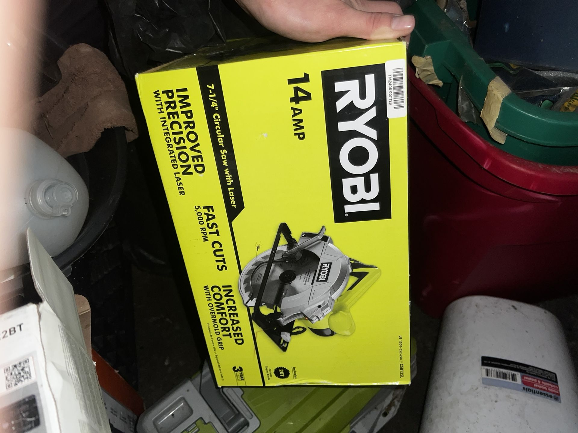 Ryobi 14 Amp 7-1/4 inch circular saw with laser