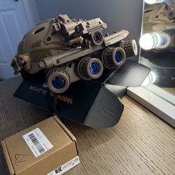Tactical helmet with night vision goggles NON-FUNCTIONAL  MOVIE PROPS