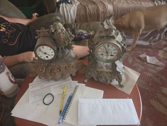 Antique set of clocks