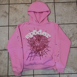 Sp5der OG Web Hoodie 'Pink'
