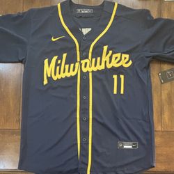 Jackson Chourio Milwaukee Brewers Jersey Adult Large NWT 