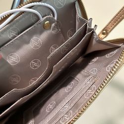 Adrienne Vittadini Rose Gold Charging Wristlet Wallet