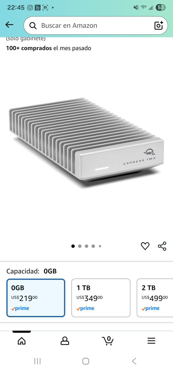 OWC Express 1M2 80Gb/s Portátil NVMe SSD USB4