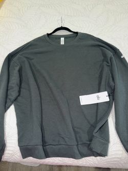 NEW alo charcoal green crewneck size L
