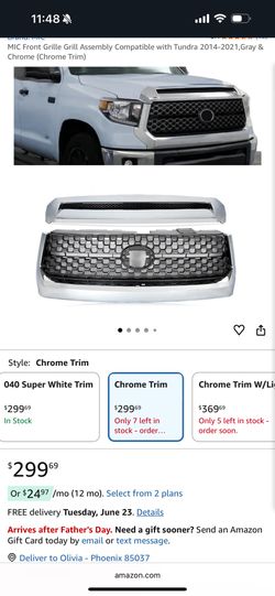 Toyota Tundra Front And Upper Grill 14-21 OBO