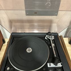 Dual 1237 Turntable W/cover For Parts Or Repair 