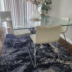 Tempered Glass Modern Dining Table 