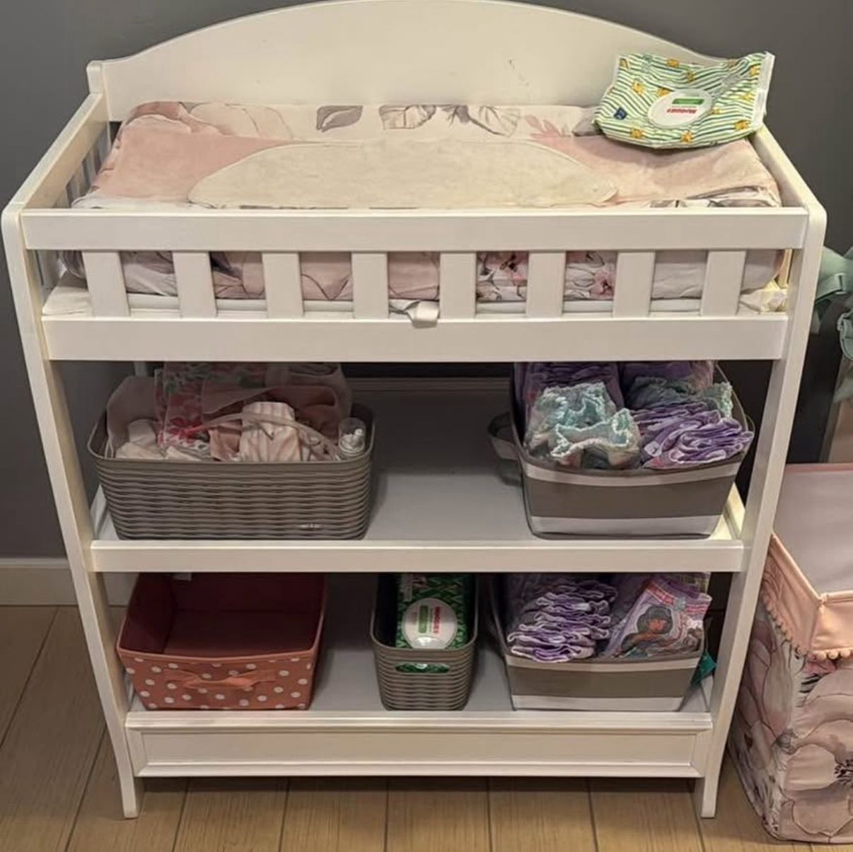 White Changing Table + Pad