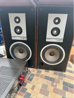 Technics receiver and Sony speakers