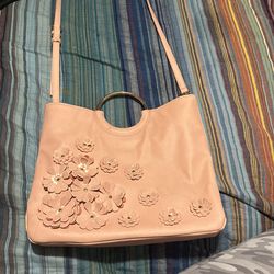 Brand New Pink  Purse With.  Flowers.  
