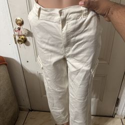 Women’s active USA white cargo pants size L