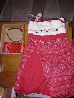 Moana style costume dress for kids size 130(US 7/8) with accessories
