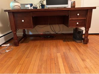 Solid Wood Desk FREE- 68”L 30”H 30”D