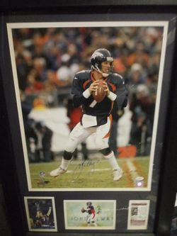 John elway signed 16x20