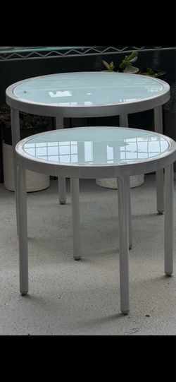 2 Tempered Glass Side Table