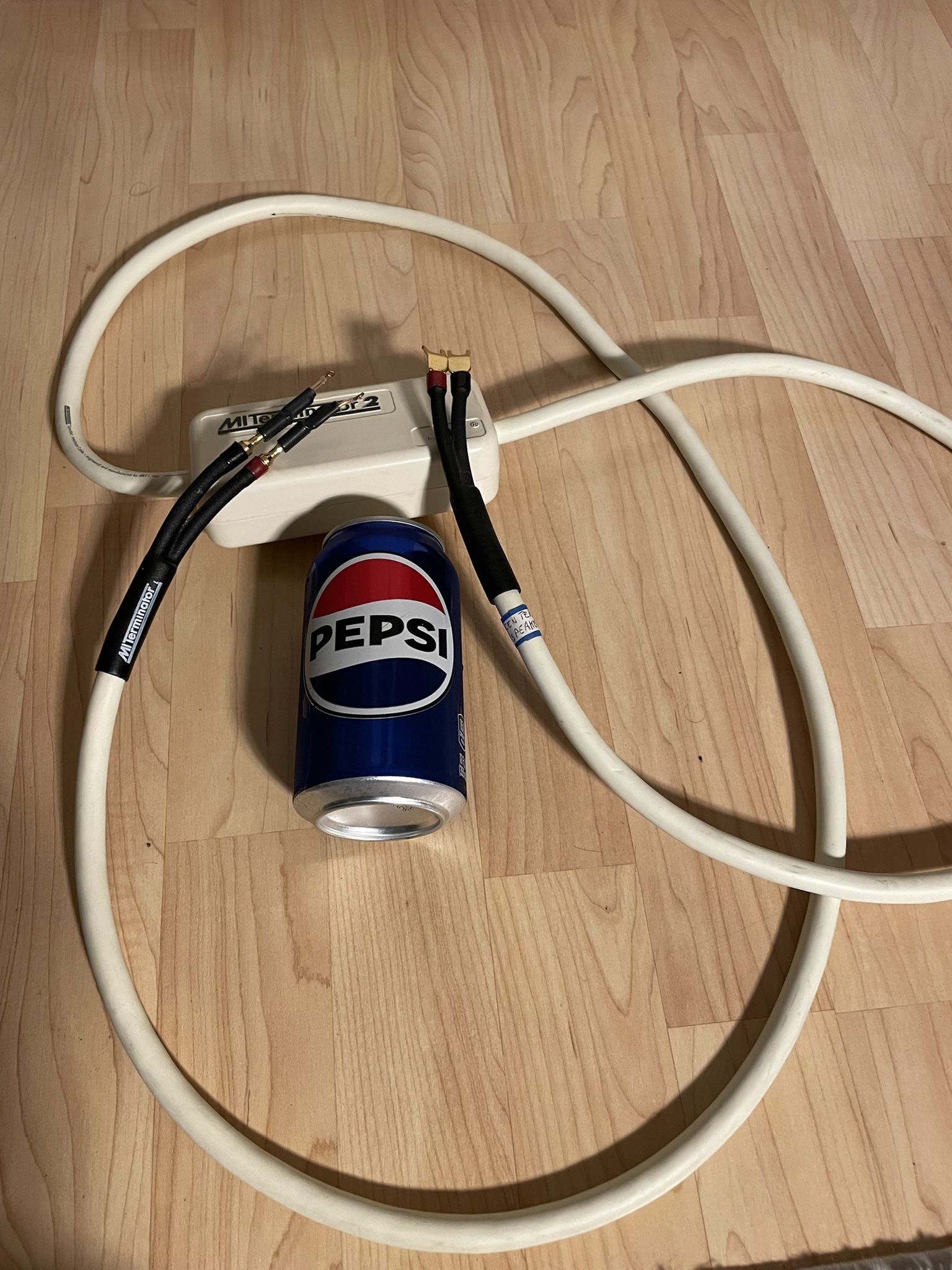 MIT Terminator 2 Center Chanel Speaker Wire Cable 8’ Long Banana And Spades