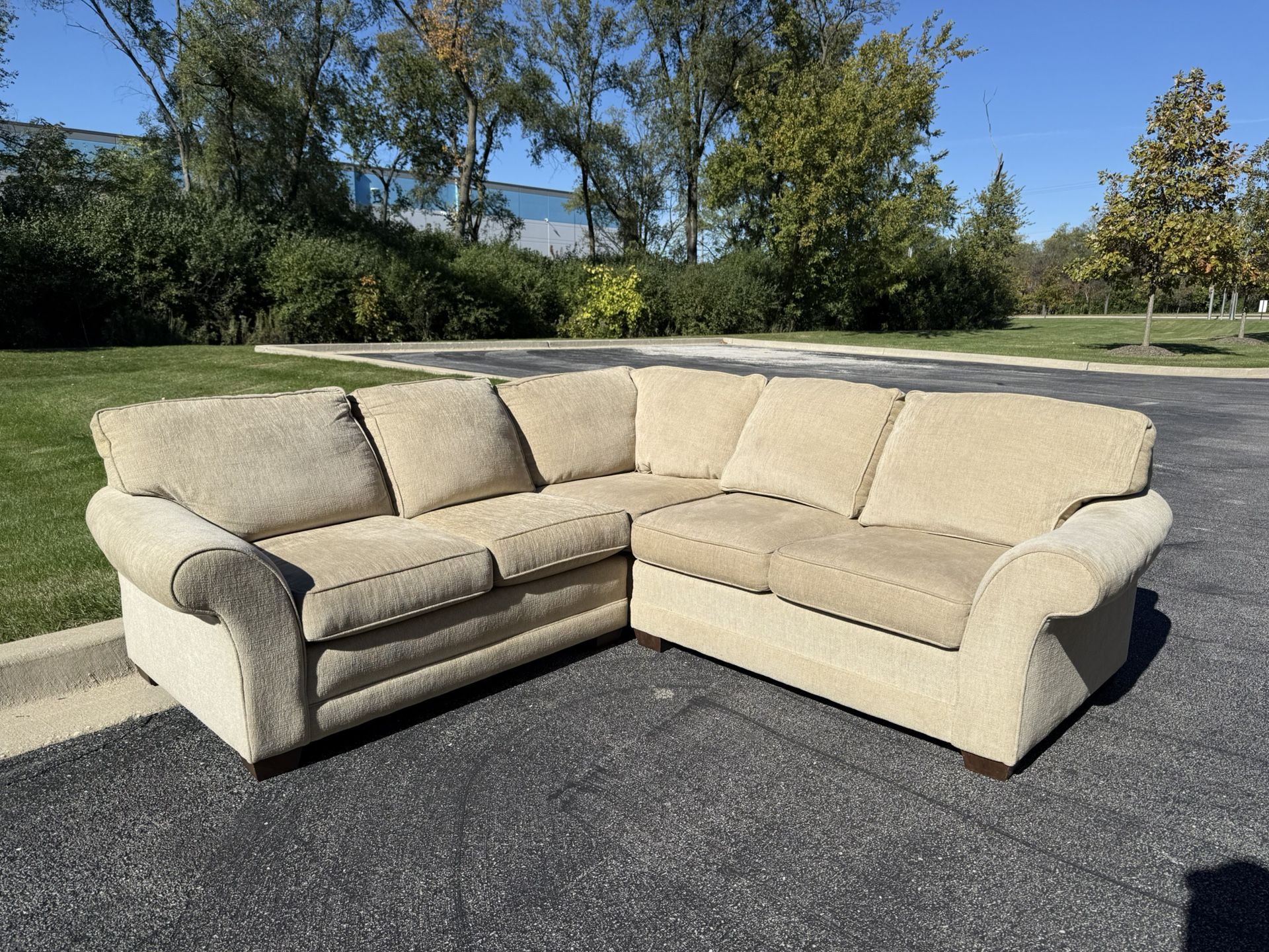Beige Peter Lorentz Sectional Sofa β Free Curbside Delivery!