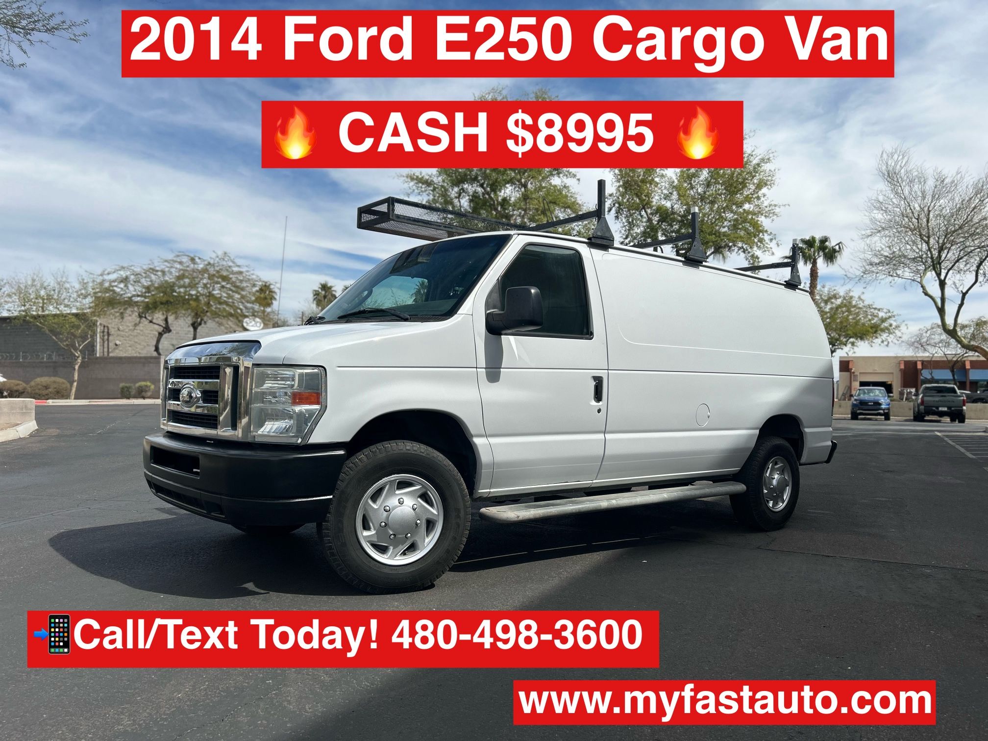 2014 Ford E250 Cargo Van w/ Roof Rack