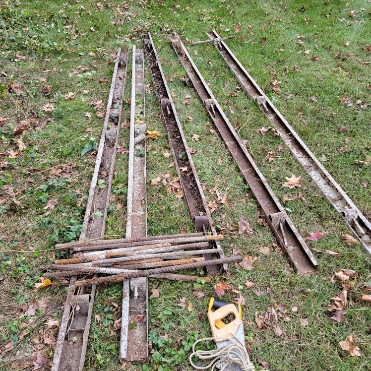 10 Ft X 4inch Metal Interlocking Concrete Form Rails