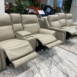 New leather triple power recliner Sofa and loveseat