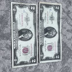 1953 Two Dollars Bills 