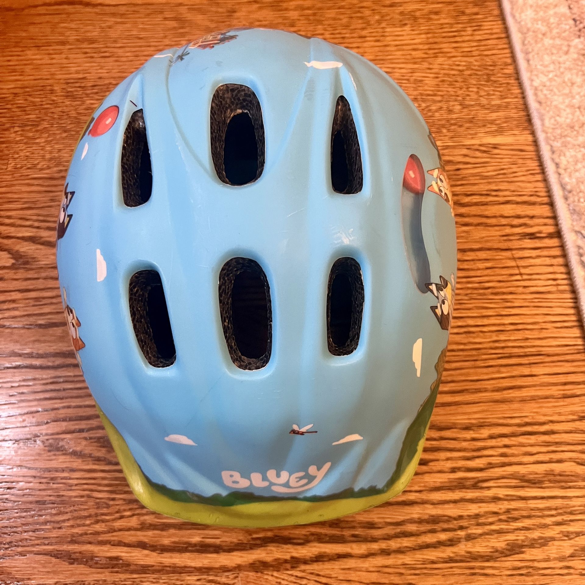 Bluey 2D Kids Skateboarding, Scooter and Bike Helmet with Impact Resistance, Kids Ages 3+, Blue