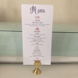 Gold Tabletop holder (Wedding,events, etc)