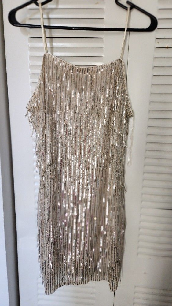 Trixxi Sequin Fringe Mini Dress 
