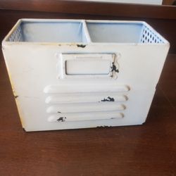 Rustic metal storage box, small