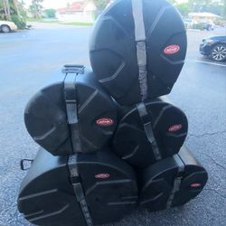 Skb Drum Set Tour Hard Cases !! $400 Or Best Offer !!!