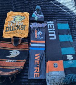 Anaheim Ducks Backpack, Beanie, Scarves 
