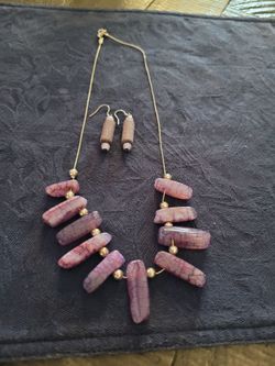 Lavendar Necklace/Earrings