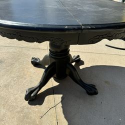Black Round Kitchenette Dining Room Table 
